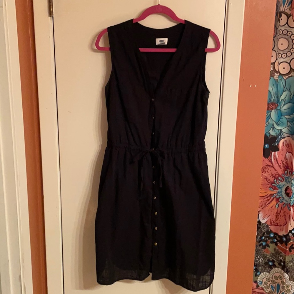 Button up drawstring dress Large